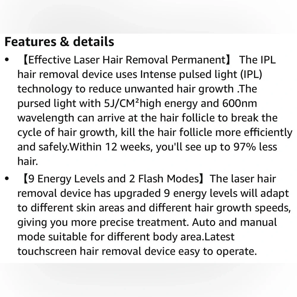 IPL Hair Removal with Ice Cooling Care Function Permanent 999k flashes #A5